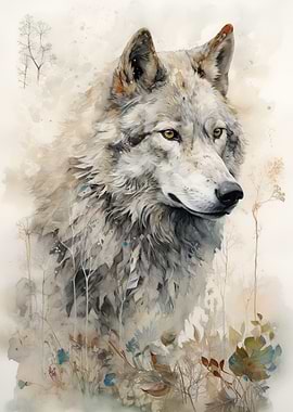 Mystical Wolf Magic Poster