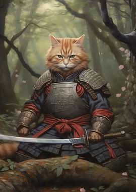 Samurai Cat Japanese