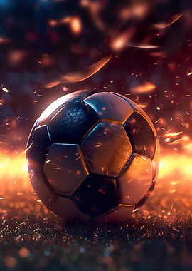 Burning Soccer Ball