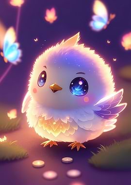 Magical Cute baby Bird