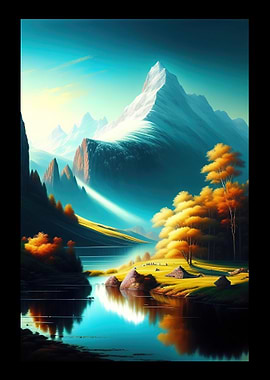 Snowy Mountain And Rivers