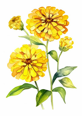 Yellow Zinnias