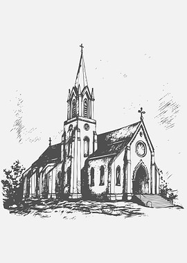 Sketch of church