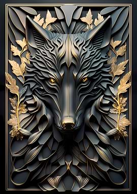 Golden Black Wolf Eyes