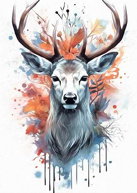 Deer Watercolor