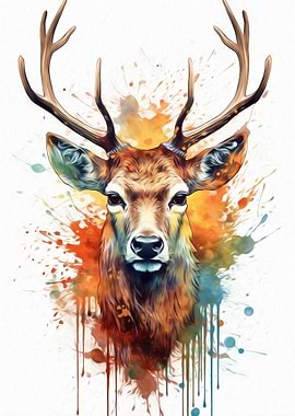 Deer Watercolor