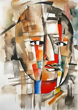 Abstract male Face