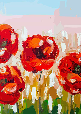 Poppies Oil on Canvas