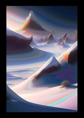 Snowing Mountainscape