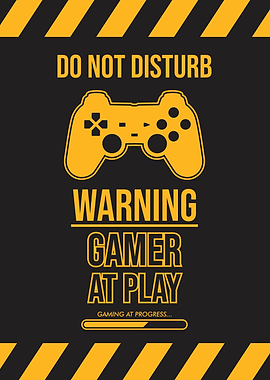 Gamer at play sign