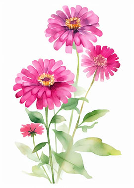 Pink Zinnias