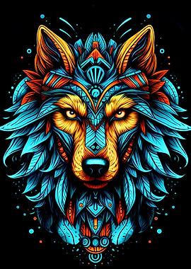 Colorful Wolf