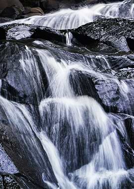 Waterfall With Rocks