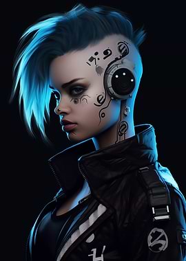 cyberpunk girl art