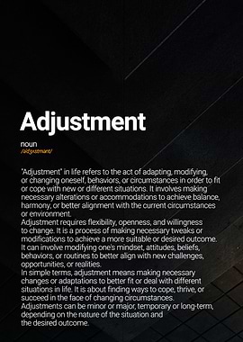 Adjustment