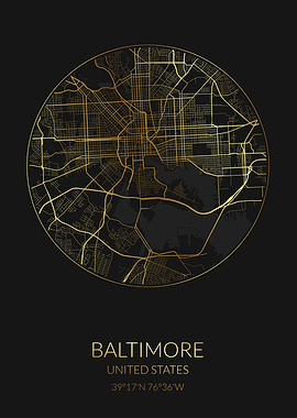 Baltimore Black Gold Map