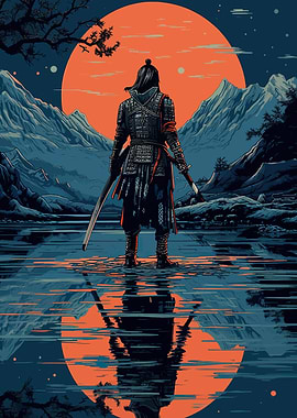 ukiyo e lone samurai war