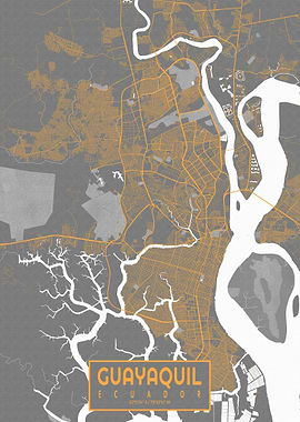 Guayaquil City Map Bauhaus