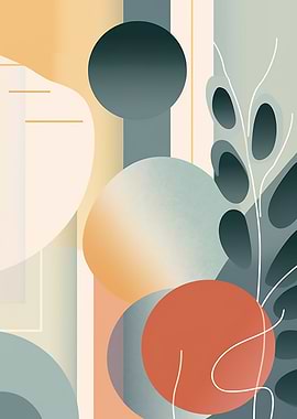 Abstract Circle Flower Art