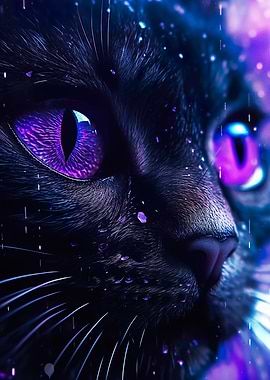 Cute Purple Cat