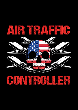 American Flag Skull ATC