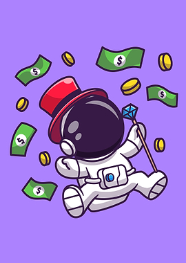 Cute rich astronaut
