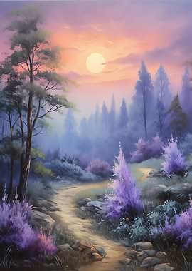 Lavender Fractal Flower