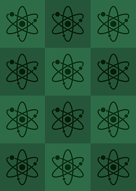 Atom Science Icons Pop Art