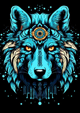 Colorful Wolf