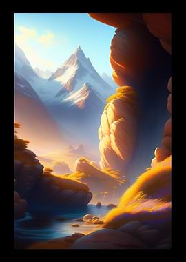 Snowy Mountains And Rivers