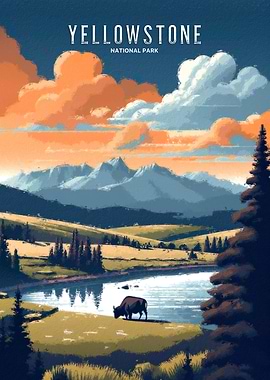 Yellowstone Painting