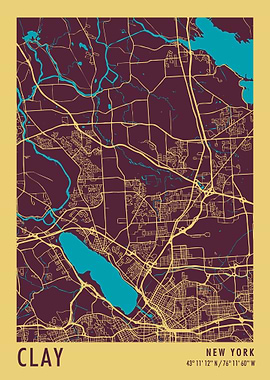 Clay New York City Map