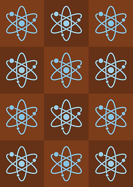 Atom Science Icons Pop Art