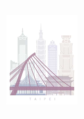 TAIPEI SKYLINE PASTEL