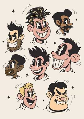 Retro Cartoon Hairstyles