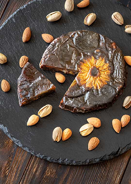 Pressed fruit and nut cake