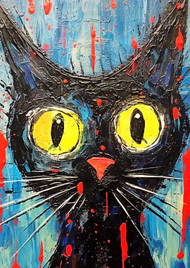 Black Cat Abstract