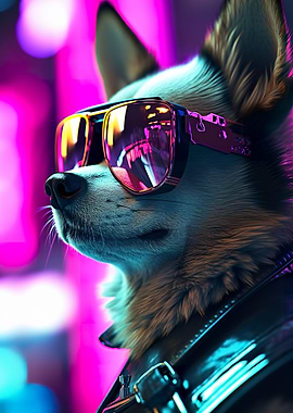 Cyberpunk Chihuahua Dog
