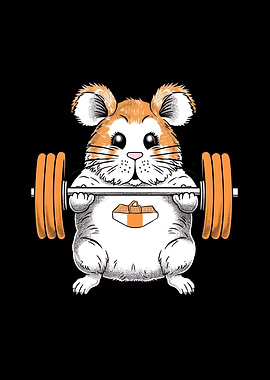 Hamster Lifting Weights
