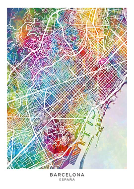 Barcelona Spain Map