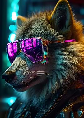Cyberpunk Wolf