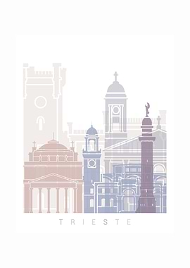 Trieste skyline poster