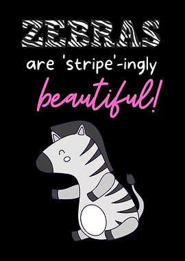Beautiful Zebra Poster