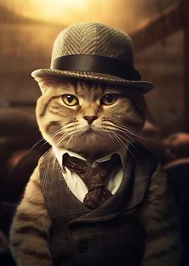 Gangster Scottish fold cat