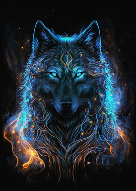 Wolf spirit portrait