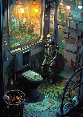 cyberpunk toilet wc