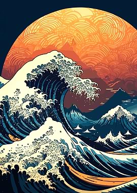sea wave Japanese art 3