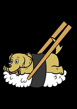 Golden Retriever Sushi
