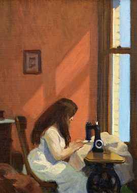 Girl at Sewing Machine
