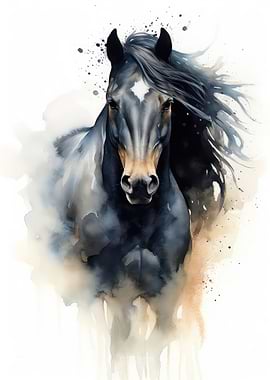 Black horse